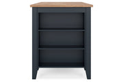 Gesthaven Natural/Blue Counter Height Dining Table and 2 Barstools -  Ashley - Luna Furniture