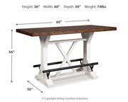 Valebeck Counter Height Dining Table and 4 Barstools from Ashley - Luna Furniture