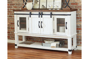 Valebeck Multi Counter Height Dining Table, 4 Barstools and Server -  Ashley - Luna Furniture