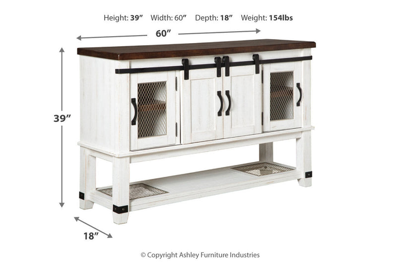 Valebeck Multi Counter Height Dining Table, 4 Barstools and Server -  Ashley - Luna Furniture