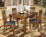 Ralene Dining Table and 4 Chairs in Medium Brown from Ashley - Luna Furniture