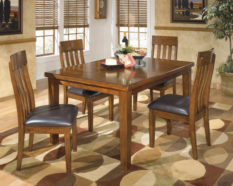 Ralene Dining Table and 4 Chairs in Medium Brown from Ashley - Luna Furniture