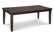 Haddigan Dark Brown Dining Table and 8 Chairs -  Ashley - Luna Furniture