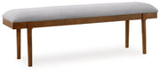 Lyncott Brown Extension Dining Table, 4 Chairs and Bench from Ashley - Luna Furniture