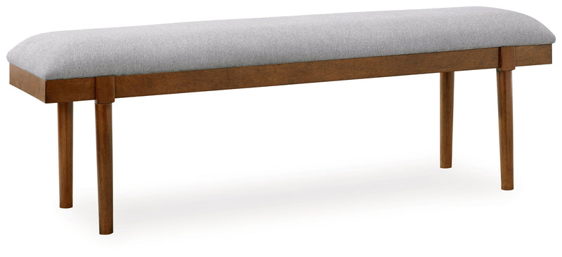 Lyncott Brown Extension Dining Table, 4 Chairs and Bench from Ashley - Luna Furniture