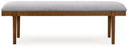 Lyncott Brown Extension Dining Table, 4 Chairs and Bench from Ashley - Luna Furniture