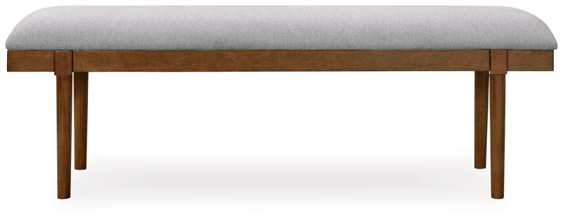 Lyncott Brown Extension Dining Table, 4 Chairs and Bench from Ashley - Luna Furniture