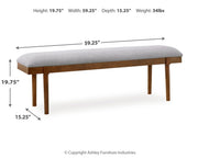 Lyncott Brown Extension Dining Table, 4 Chairs and Bench from Ashley - Luna Furniture