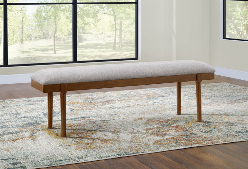 Lyncott Brown Extension Dining Table, 4 Chairs and Bench from Ashley - Luna Furniture