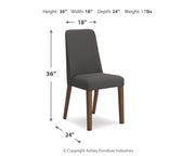 Lyncott Extension Dining Table and 4 Charcoal/Brown Chairs from Ashley - Luna Furniture