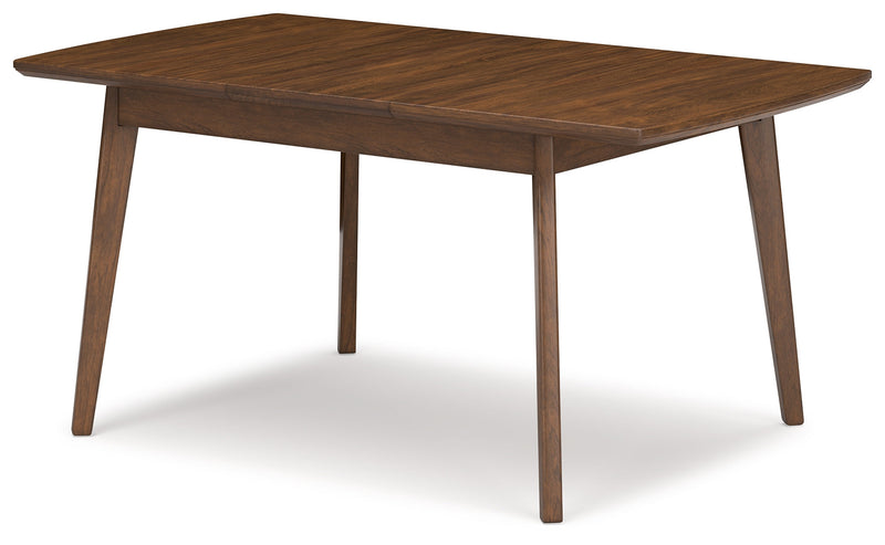 Lyncott Extension Dining Table and 4 Charcoal/Brown Chairs from Ashley - Luna Furniture