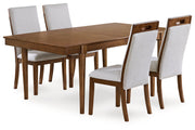 Lyncott Extension Dining Table and 4 Upholstered Chairs from Ashley - Luna Furniture