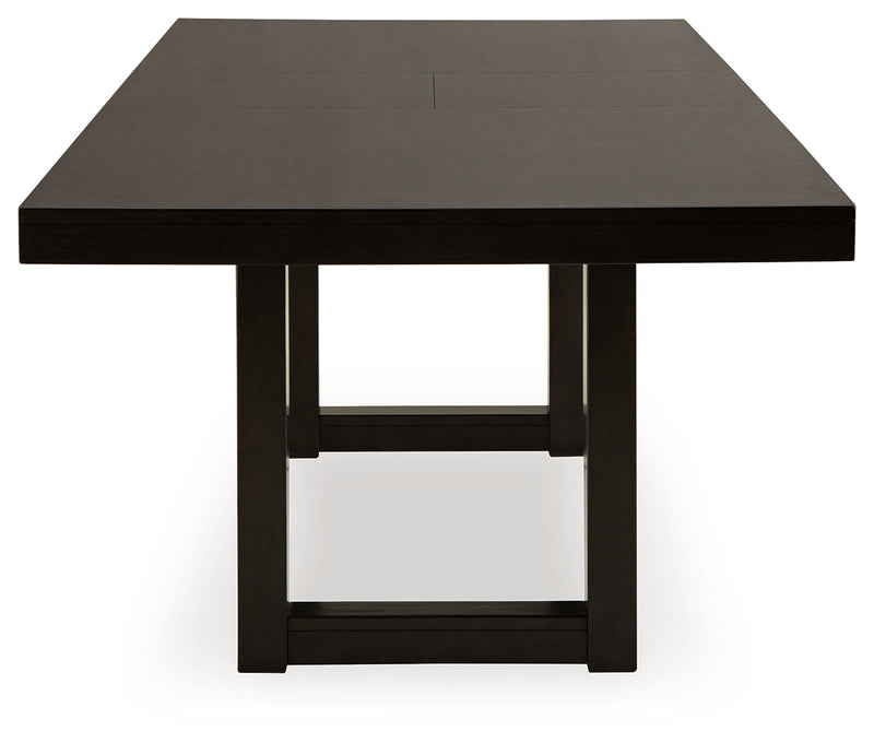 Neymorton Dining Table and 10 Chairs in Dark Grayish Brown from Ashley - Luna Furniture