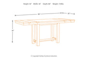Moriville Beige Counter Height Dining Table and 2 Barstools and Bench -  Ashley - Luna Furniture