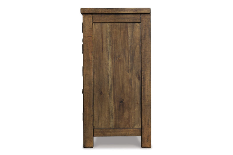 Moriville Grayish Brown Counter Height Dining Table with 4 Barstools, Bench, and Server -  Ashley - Luna Furniture
