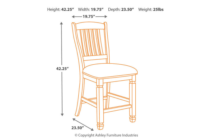 Bolanburg Two-tone Counter Height Dining Table and 4 Barstools and Bench -  Ashley - Luna Furniture