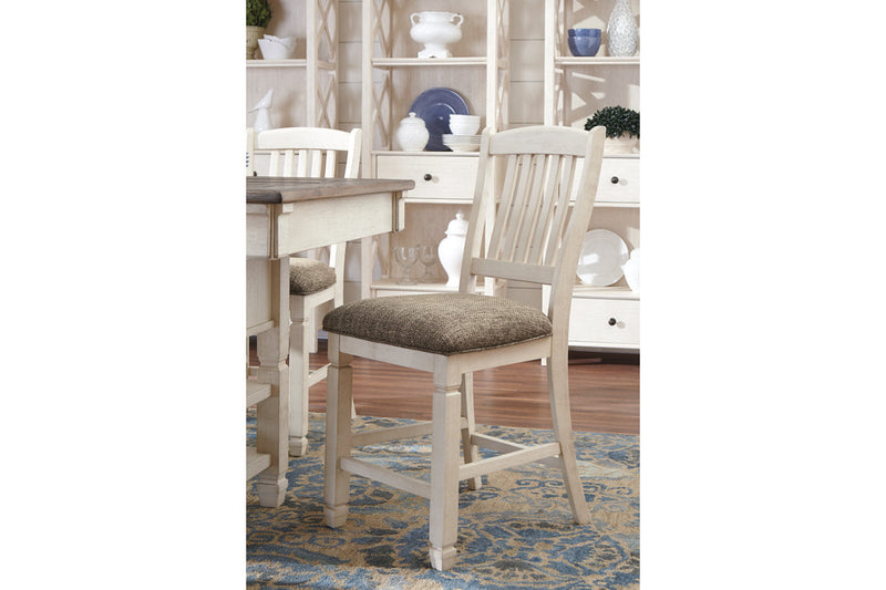 Bolanburg Two-tone Counter Height Dining Table with 6 Barstools -  Ashley - Luna Furniture