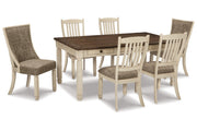Bolanburg Antique White Dining Table with 6 Chairs -  Ashley - Luna Furniture