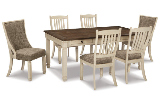 Bolanburg Antique White Dining Table with 6 Chairs -  Ashley - Luna Furniture