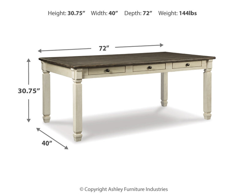 Bolanburg Two Tone Dining Table and 4 Chairs from Ashley - Luna Furniture