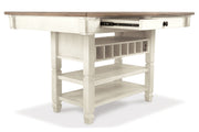 Bolanburg Two-tone Counter Height Dining Table with 6 Barstools -  Ashley - Luna Furniture