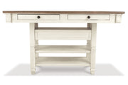 Bolanburg Two-tone Counter Height Dining Table with 6 Barstools -  Ashley - Luna Furniture
