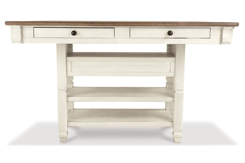 Bolanburg Two-tone Counter Height Dining Table with 6 Barstools -  Ashley - Luna Furniture