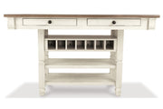 Bolanburg Two-tone Counter Height Dining Table with 6 Barstools -  Ashley - Luna Furniture
