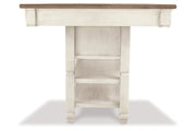 Bolanburg Two-tone Counter Height Table with 6 Barstools, Server and Display Cabinet -  Ashley - Luna Furniture