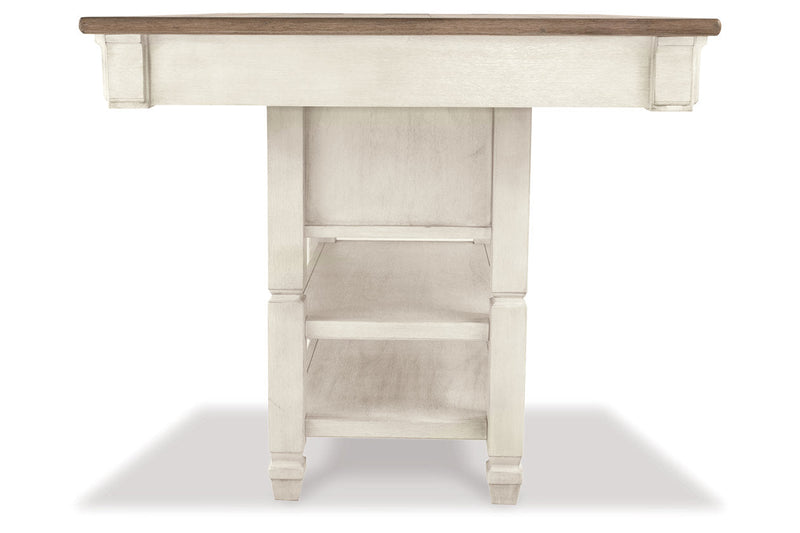 Bolanburg Two-tone Counter Height Table with 6 Barstools, Server and Display Cabinet -  Ashley - Luna Furniture