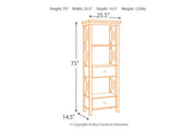 Bolanburg Two-tone Counter Height Table with 6 Barstools, Server and Display Cabinet -  Ashley - Luna Furniture