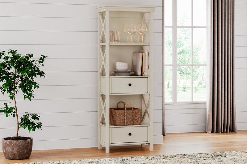 Bolanburg Two-tone Counter Height Table with 6 Barstools, Server and Display Cabinet -  Ashley - Luna Furniture