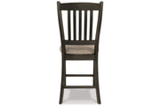 Tyler Creek Black/Grayish Brown Counter Height Table with 4 Barstools, Server and Display Cabinet -  Ashley - Luna Furniture