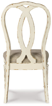 Realyn Dining Table and 6 Chairs with Storage in Chipped White from Ashley - Luna Furniture