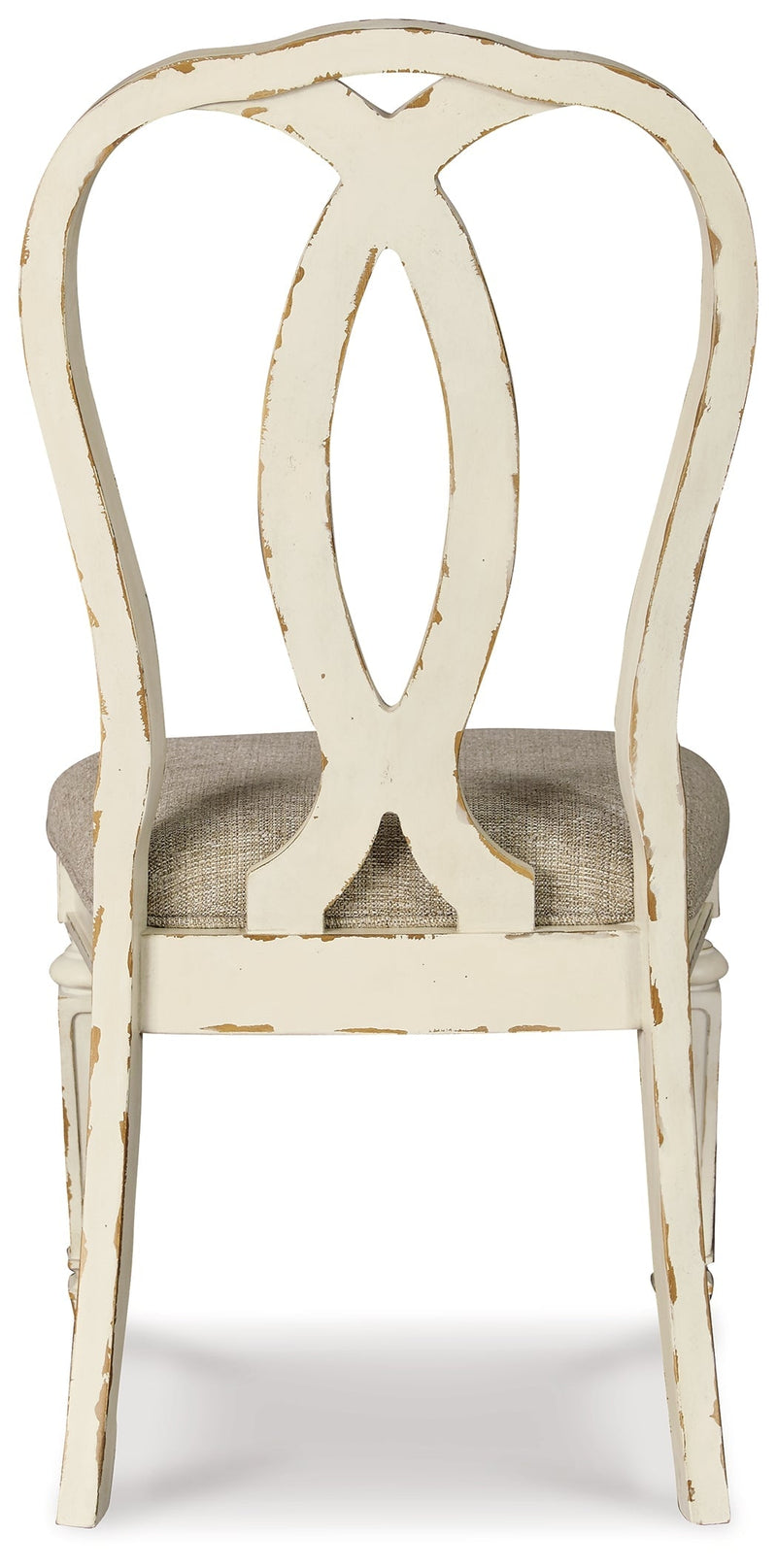 Realyn Dining Table and 6 Chairs with Storage in Chipped White from Ashley - Luna Furniture