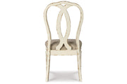 Realyn Chipped White Dining Table and 8 Chairs -  Ashley - Luna Furniture