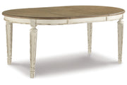 Realyn Chipped White Oval Dining Table and 4 Ribbon Back Chairs from Ashley - Luna Furniture