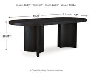 Rowanbeck Dining Table and 4 Chairs from Ashley - Luna Furniture