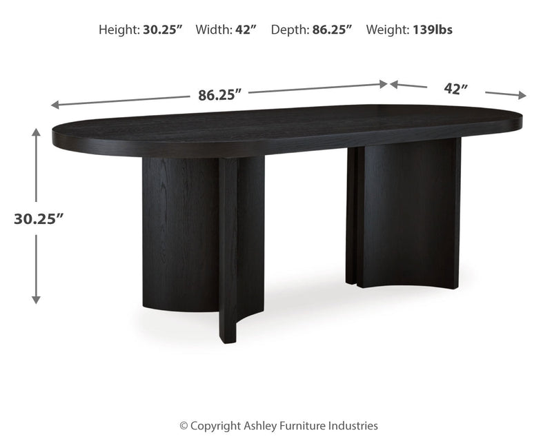 Rowanbeck Dining Table and 4 Chairs from Ashley - Luna Furniture