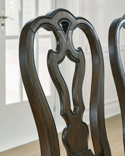 Maylee Dark Brown Dining Table, 6 Chairs and Bench from Ashley - Luna Furniture