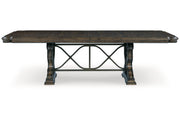 Maylee Dark Brown Dining Extension Table -  Ashley - Luna Furniture