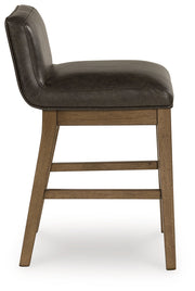 Cabalynn Counter Height Dining Table and 6 Barstools with Storage in Light Brown from Ashley - Luna Furniture