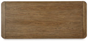 Cabalynn Counter Height Dining Table and 6 Barstools with Storage in Light Brown from Ashley - Luna Furniture