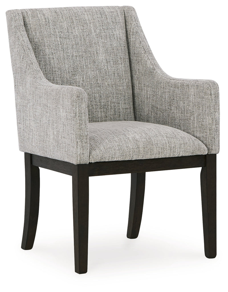 Burkhaus Dining Table and 6 Arm Chairs from Ashley - Luna Furniture