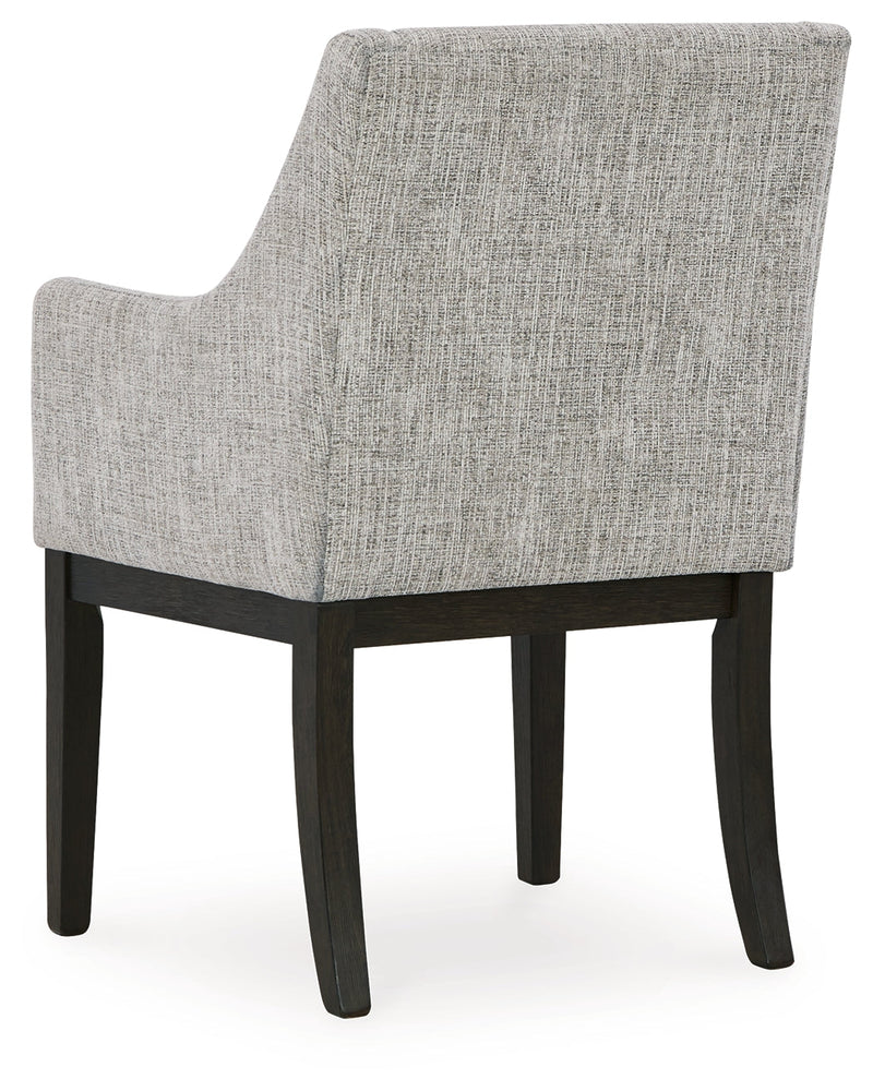 Burkhaus Dining Table and 6 Arm Chairs from Ashley - Luna Furniture