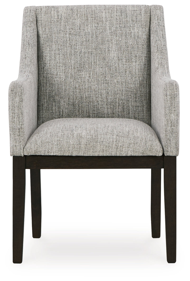 Burkhaus Dining Table and 6 Arm Chairs from Ashley - Luna Furniture