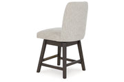 Burkhaus Dark Brown Counter Height Dining Table and 6 Barstools -  Ashley - Luna Furniture