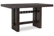 Burkhaus Dark Brown Counter Height Dining Table and 4 Barstools -  Ashley - Luna Furniture