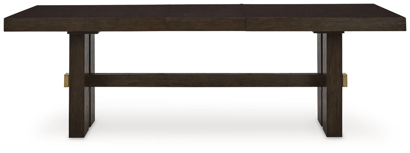 Burkhaus Dining Table and 6 Arm Chairs from Ashley - Luna Furniture
