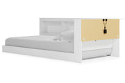 Piperton White Twin Bookcase Storage Bed from Ashley - Luna Furniture